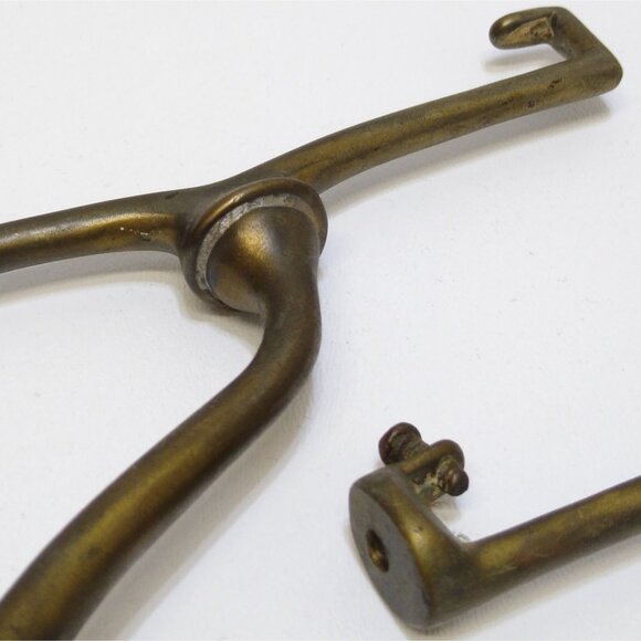 Art Brass Co. San-O-La Brass Bathroom Shelf Support Antique Wall Mount Brackets - Picture 5 of 11